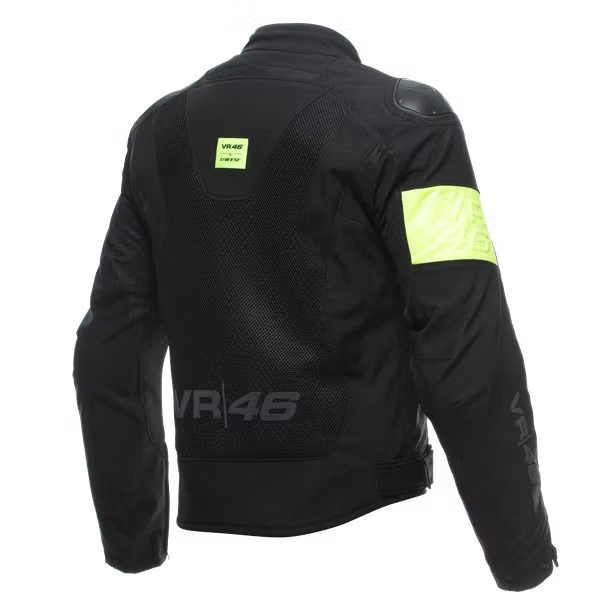 DAINESE VR46 WETLAP AIR D-DRY JACKET BLACK FLUO-YELLOW