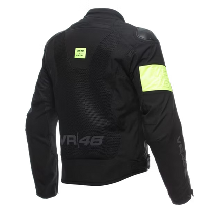 DAINESE VR46 WETLAP AIR D-DRY JACKET BLACK FLUO-YELLOW