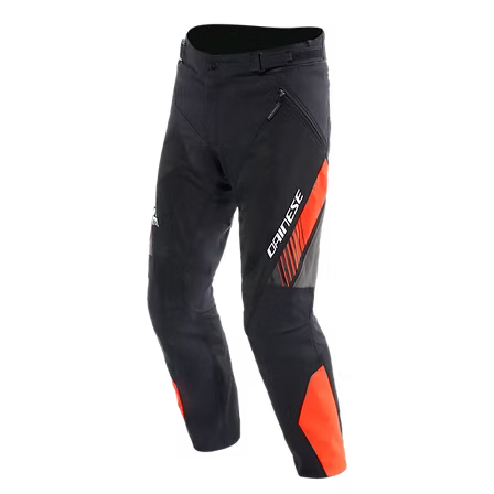 DAINESE DRAKE 2 AIR ABSOLUTESHELL PANTS BLACK RED FLUO