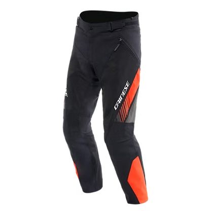DAINESE DRAKE 2 AIR ABSOLUTESHELL PANTS BLACK RED FLUO