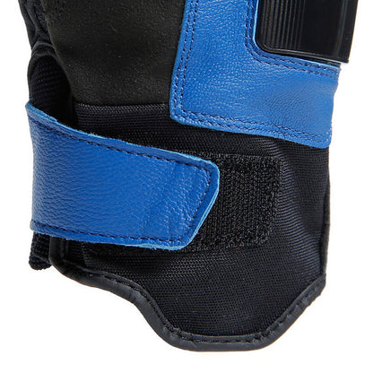 DAINESE CARBON 4 SHORT LEATHER GLOVES - RACING-BLUE / BLACK / FLUO-YELLOW