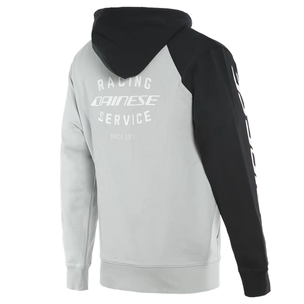DAINESE RACING SERVICE FULL-ZIP HOODIE - GLACIER-GRAY/BLACK