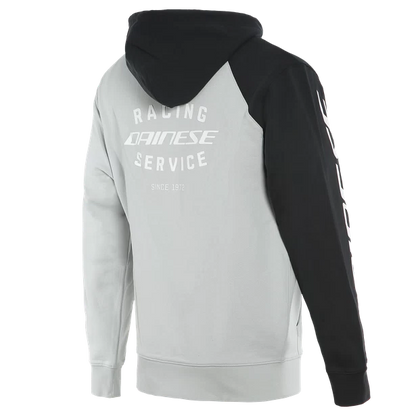 DAINESE RACING SERVICE FULL-ZIP HOODIE - GLACIER-GRAY/BLACK