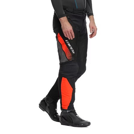 DAINESE DRAKE 2 AIR ABSOLUTESHELL PANTS BLACK RED FLUO