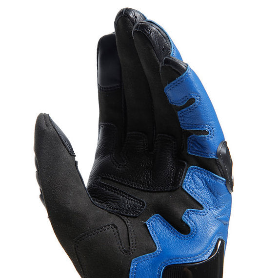 DAINESE CARBON 4 SHORT LEATHER GLOVES - RACING-BLUE / BLACK / FLUO-YELLOW