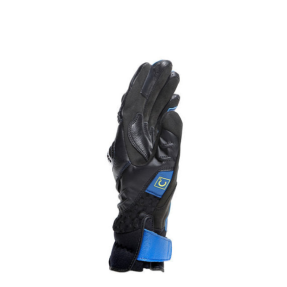 DAINESE CARBON 4 SHORT LEATHER GLOVES - RACING-BLUE / BLACK / FLUO-YELLOW