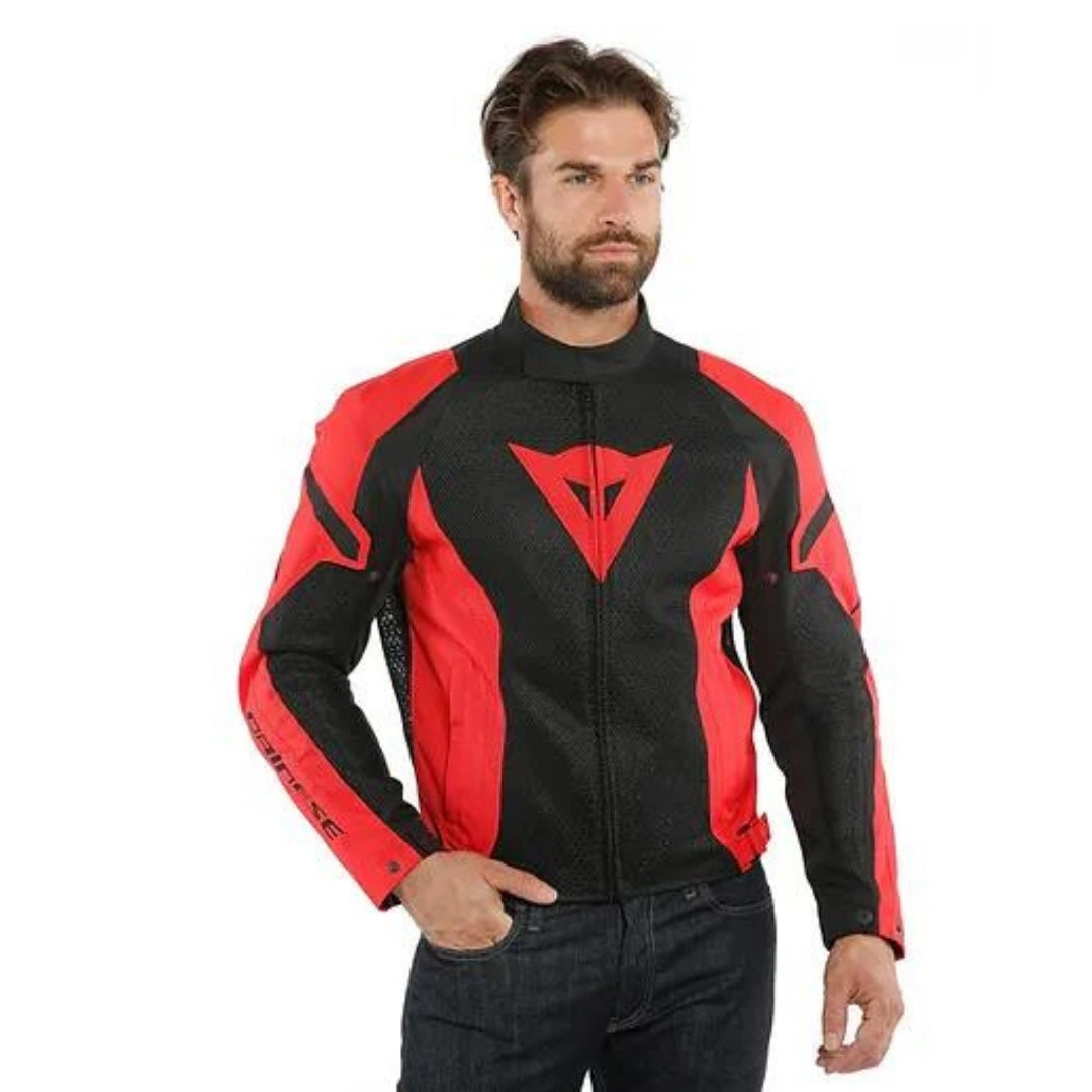 Dainese Air Crono 2 Tex Jacket-Black/Lava-Red