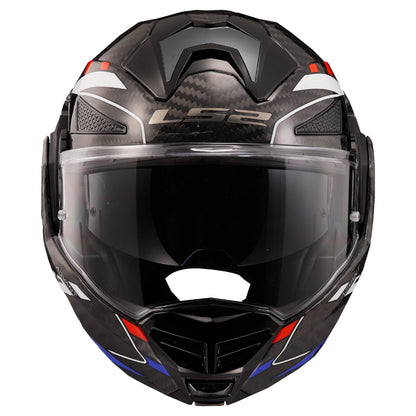 LS2 FF901 ADVANT X CARBON MODULAR HELMET - FUTURE WHITE BLUE RED