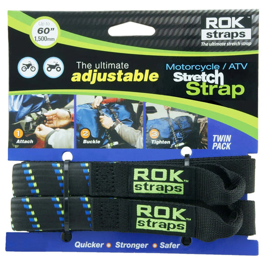 ROK STRAPS HD 25MM ADJUSTABLE - BLACK BLUE GREEN