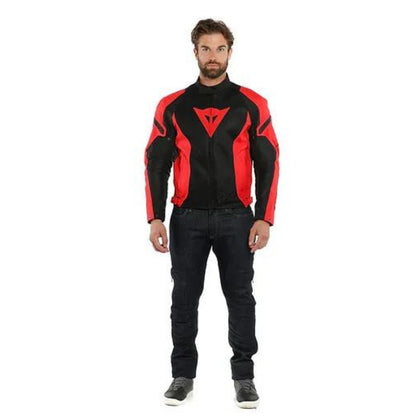 Dainese Air Crono 2 Tex Jacket-Black/Lava-Red