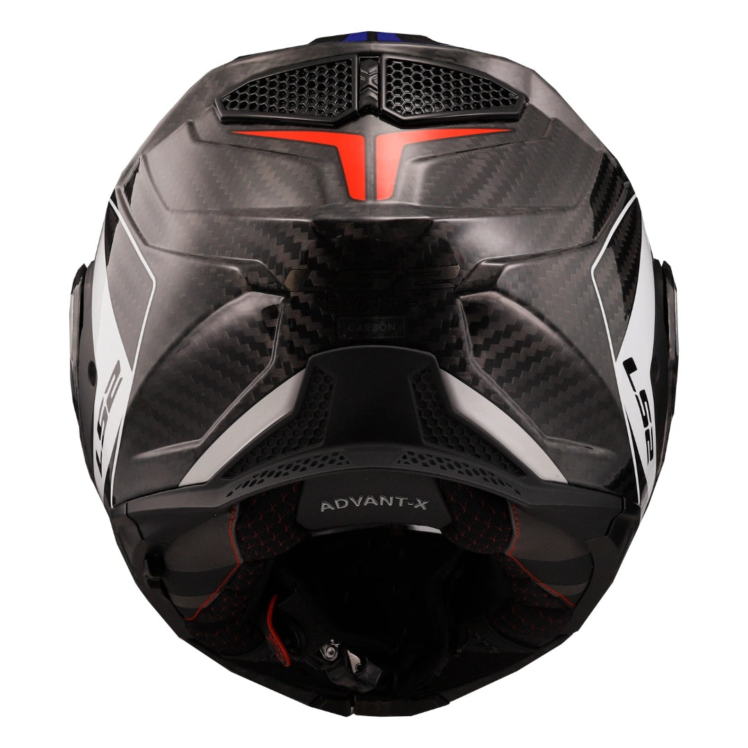 LS2 FF901 ADVANT X CARBON MODULAR HELMET - FUTURE WHITE BLUE RED