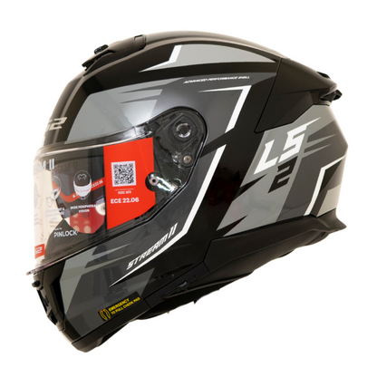 LS2 FF320 STREAM II METEOR BLACK GREY