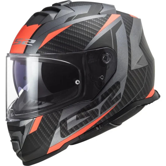 LS2 FF800 STORM II RACER MATT TITANIUM ORANGE