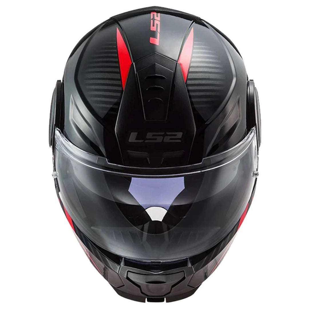 LS2 FF902 SCOPE SKID GLOSS BLACK RED