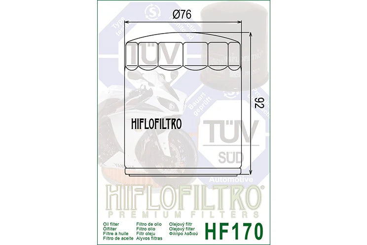 HIFLO Oil Filter 170C - Chrome