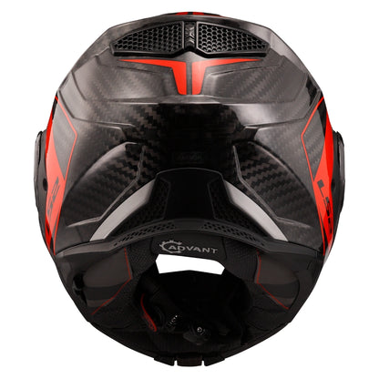 LS2 FF901 ADVANT X  CARBON MODULAR HELMET- FUTURE RED