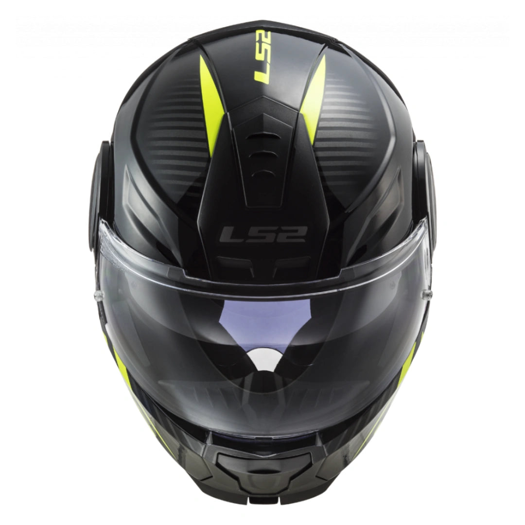 LS2 FF902 SCOPE SKID GLOSS BLACK H-V YELLOW