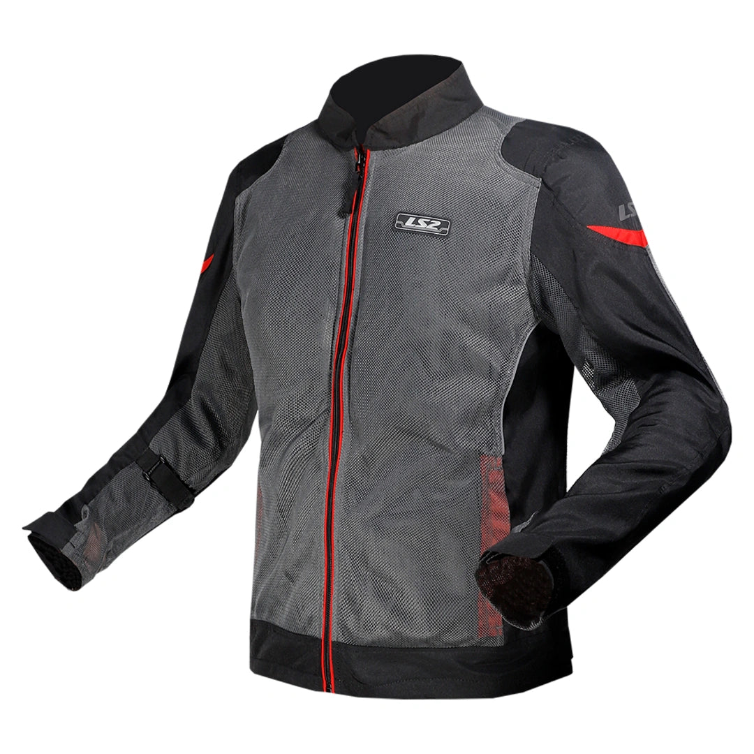 LS2 AIRY MAN JACKET GREY BLACK RED