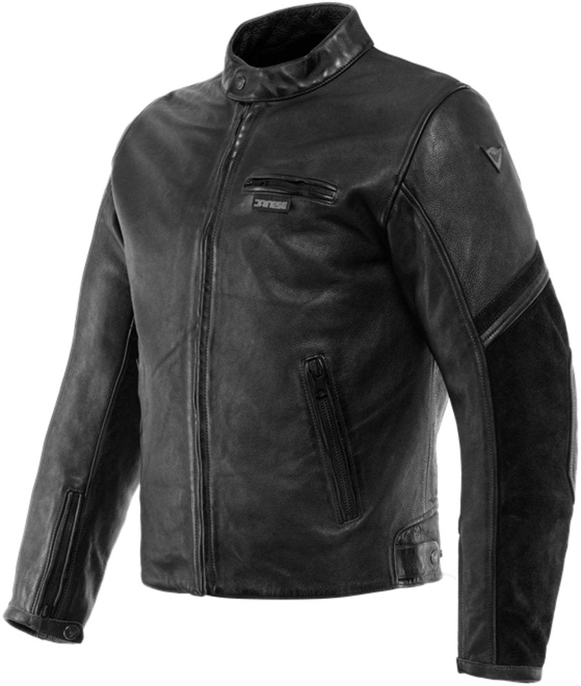 DAINESE MERAK MOTORCYCLE LEATHER JACKET BLACK