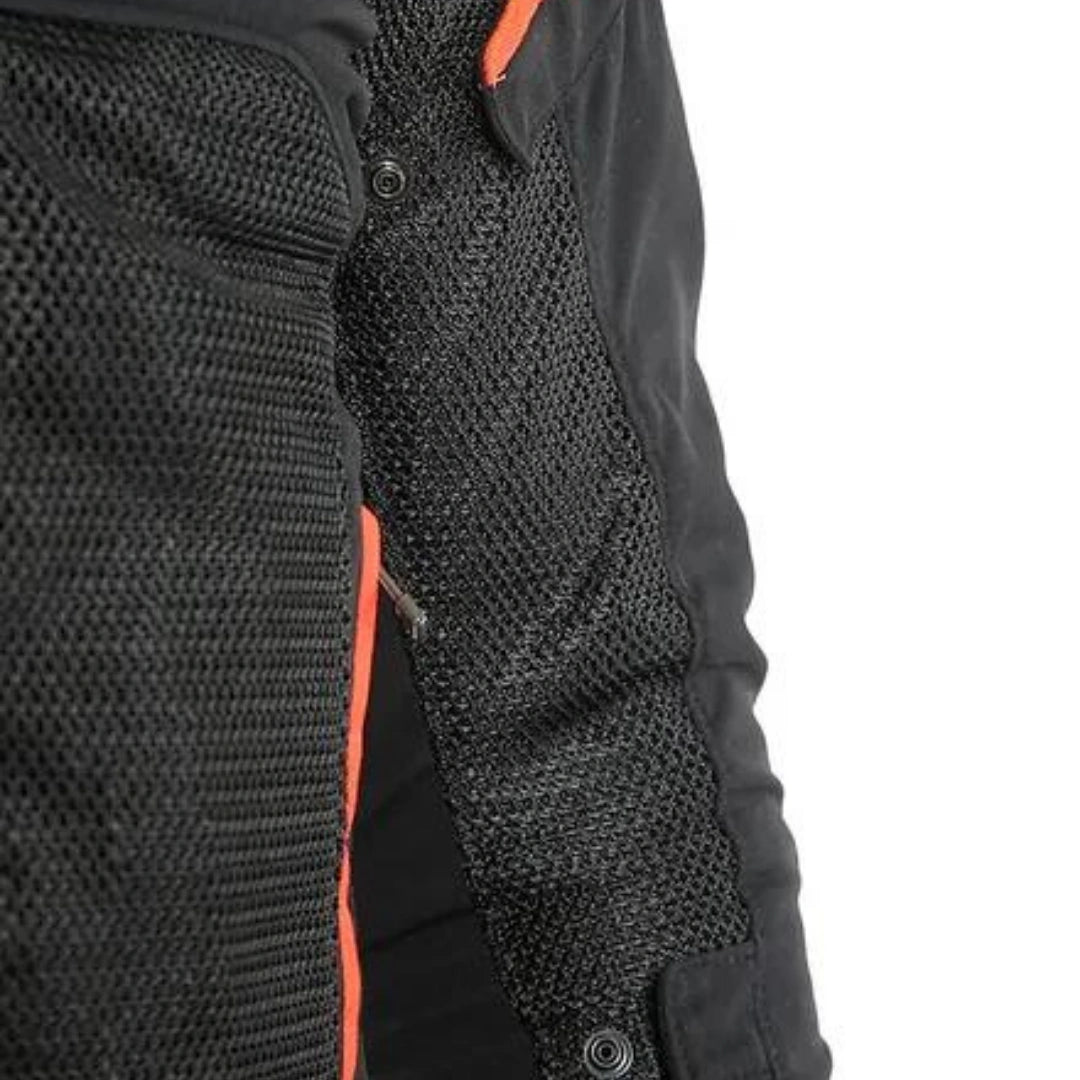 Dainese Air Frame D1 Tex Jacket-Black/White/Fluro-Red