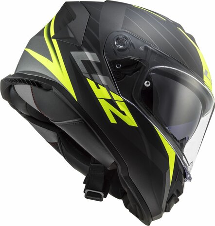 LS2 FF800 STORM II NERVE MATT HV YELLOW