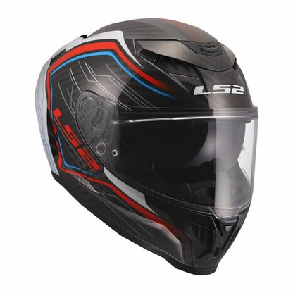 LS2 FF807 DRAGON SUBIC GLOSS WHITE BLUE RED CARBON
