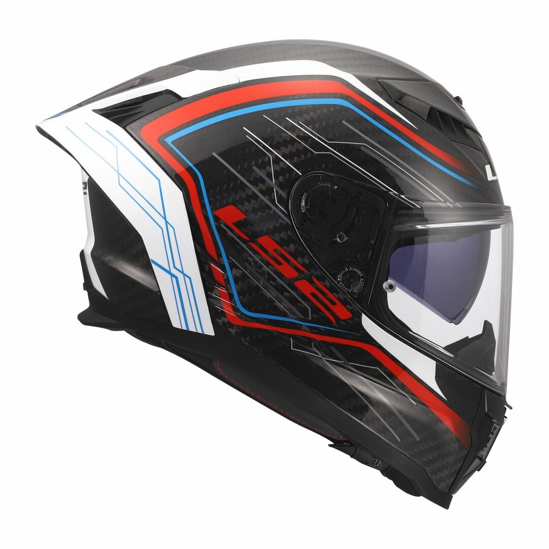 LS2 FF807 DRAGON SUBIC GLOSS WHITE BLUE RED CARBON