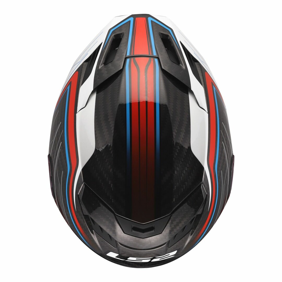 LS2 FF807 DRAGON SUBIC GLOSS WHITE BLUE RED CARBON