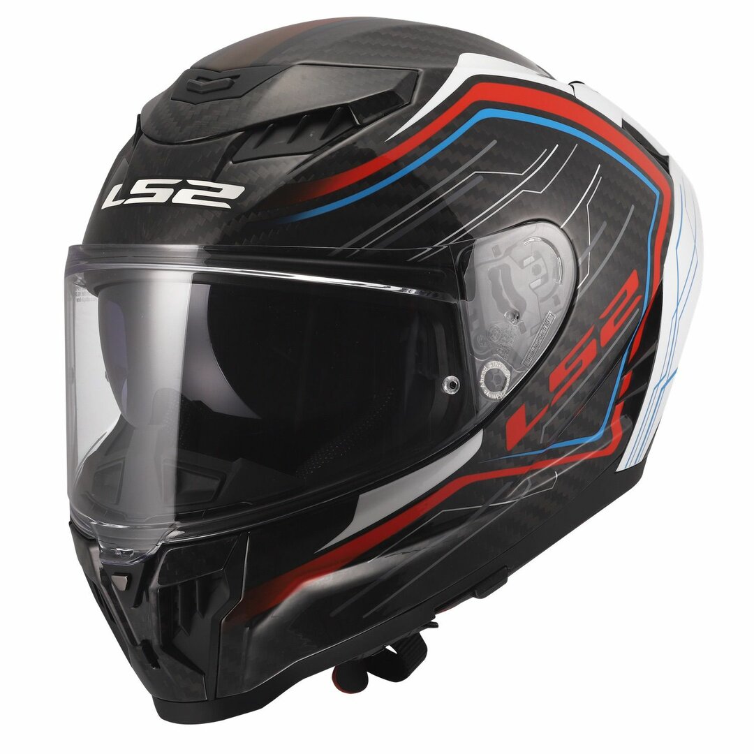 LS2 FF807 DRAGON SUBIC GLOSS WHITE BLUE RED CARBON