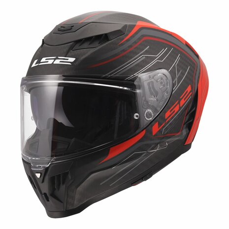 LS2 FF807 DRAGON SUBIC MATT RED BLACK CARBON – BikeFormers