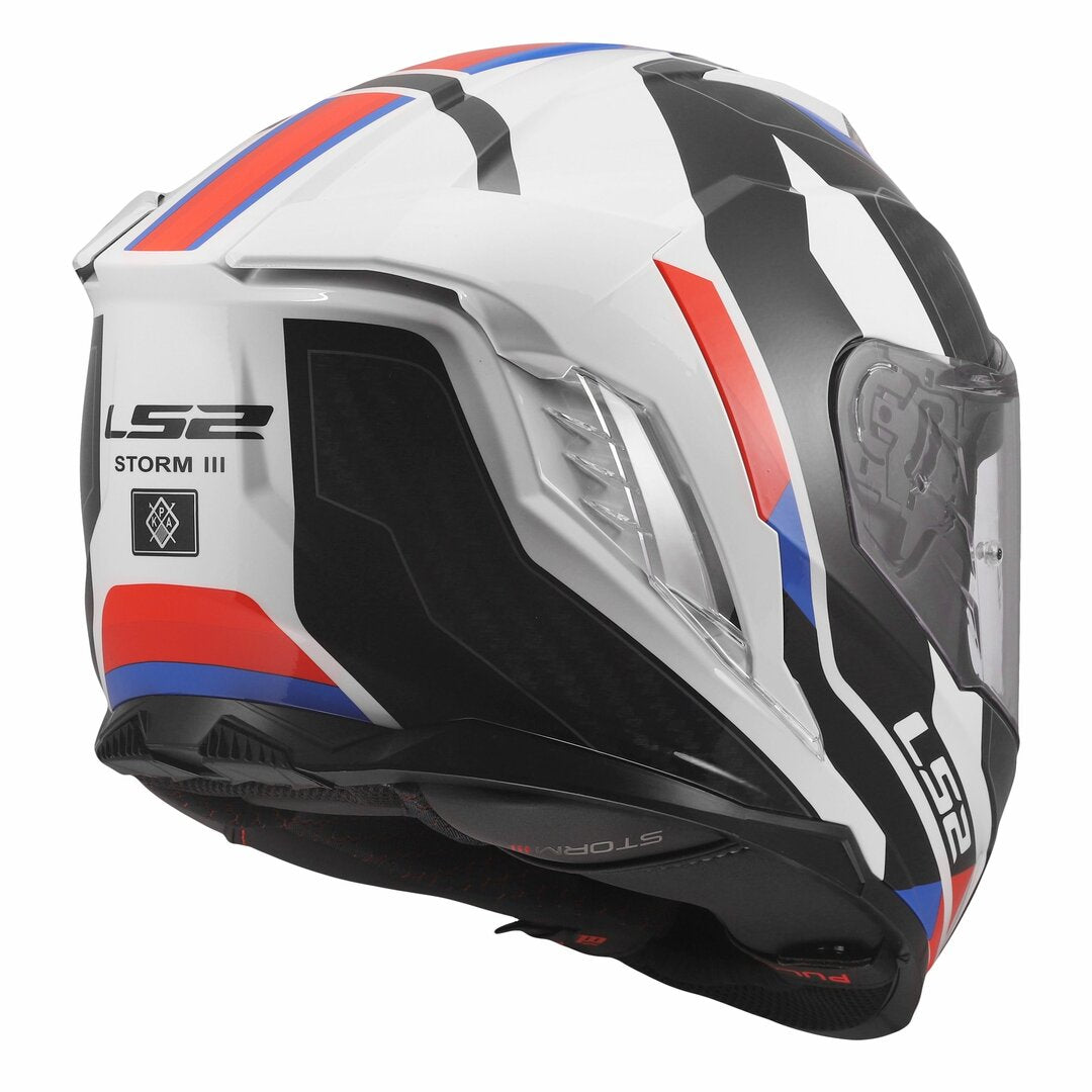 LS2 FF800 STORM III SPORTY GLOSS WHITE BLUE RED
