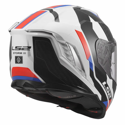LS2 FF800 STORM III SPORTY GLOSS WHITE BLUE RED