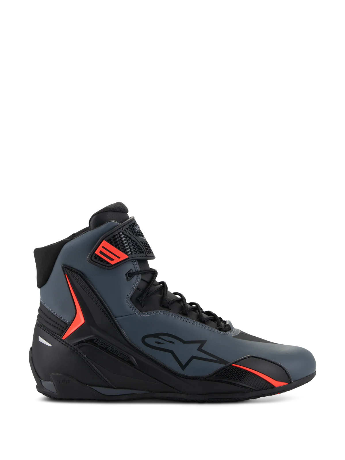 ALPINESTARS FASTER 4 MOTORCYCLE SHOES BLACK/GRAY/RED FLUO