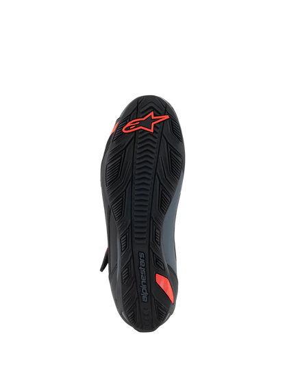 ALPINESTARS FASTER 4 MOTORCYCLE SHOES BLACK/GRAY/RED FLUO