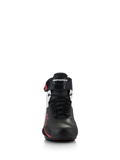 ALPINESTARS FASTER 4 MOTORCYCLE SHOES BLACK/WHITE/RED