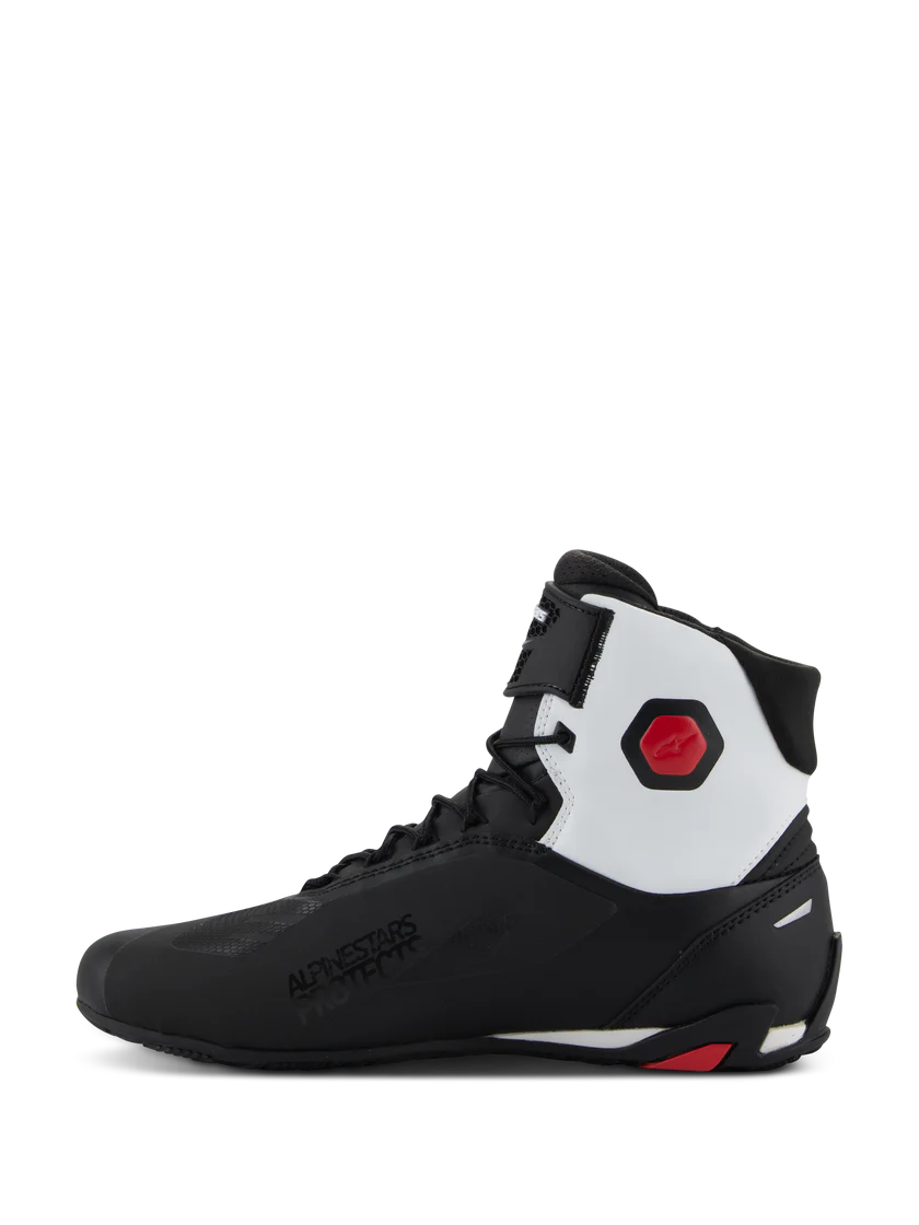 ALPINESTARS FASTER 4 MOTORCYCLE SHOES BLACK/WHITE/RED