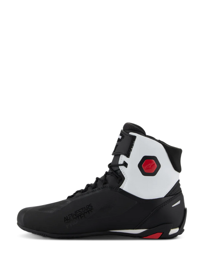 ALPINESTARS FASTER 4 MOTORCYCLE SHOES BLACK/WHITE/RED