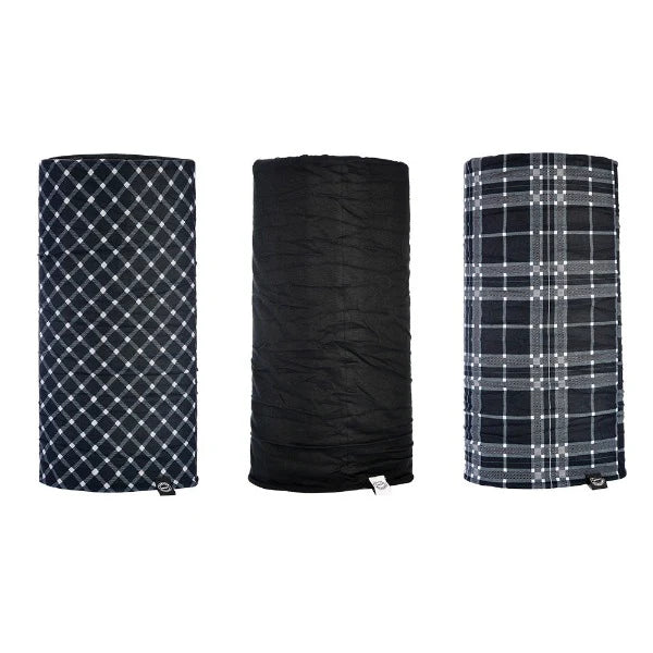OXFORD COMFY BLACK & WHITE TARTAN 3-PACK