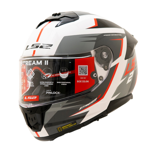 LS2 FF320 STREAM II METEOR WHITE RED