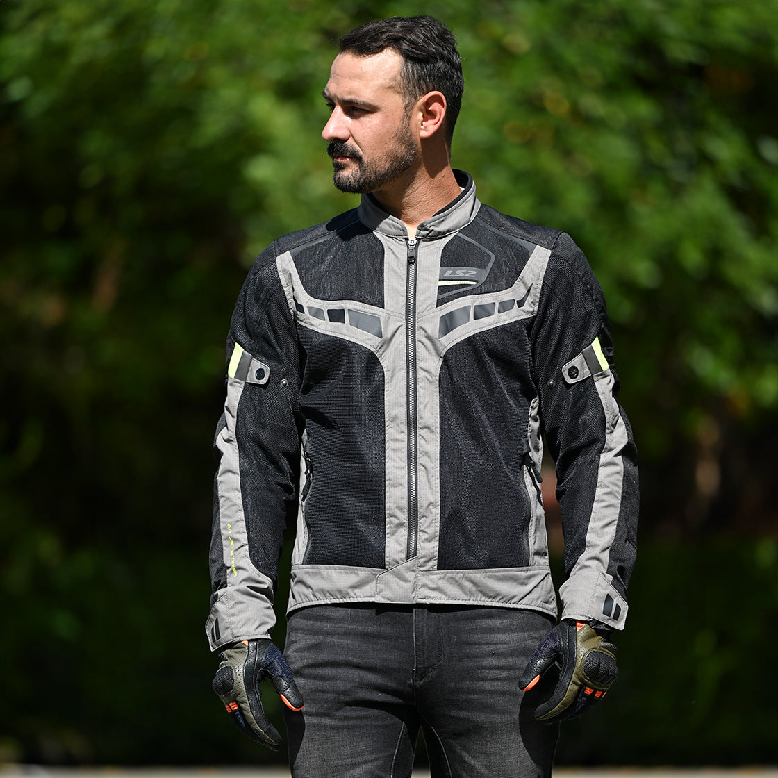 LS2 GARDA AIR MAN JACKET GREEN BLACK