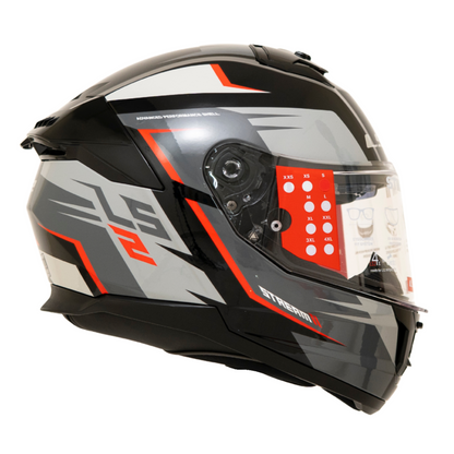 LS2 FF320 STREAM II METEOR BLACK RED