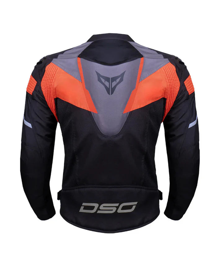 DSG APEX V2 RIDING JACKET BLACK GREY RACING RED