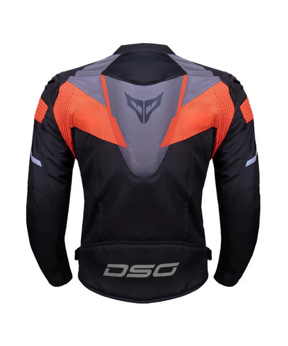 DSG APEX V2 RIDING JACKET BLACK GREY RACING RED