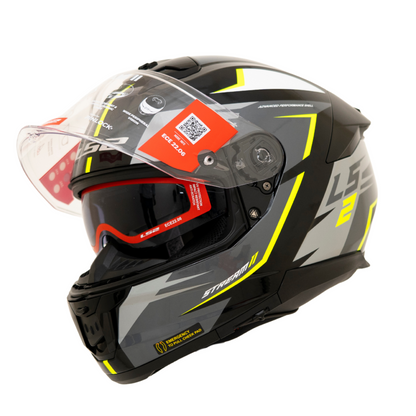LS2 FF320 STREAM II METEOR BLACK YELLOW