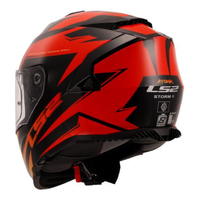 LS2 FF800 STORM II ATOMIK BLACK RED SHADOW