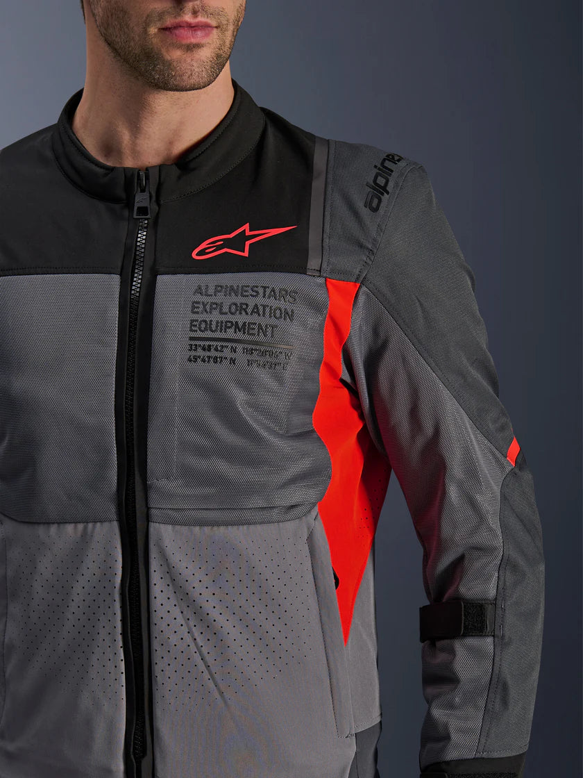 ALPINESTARS ST-2 AIR JACKET-DEEP GREY/DARK GREY/BRIGHT RED