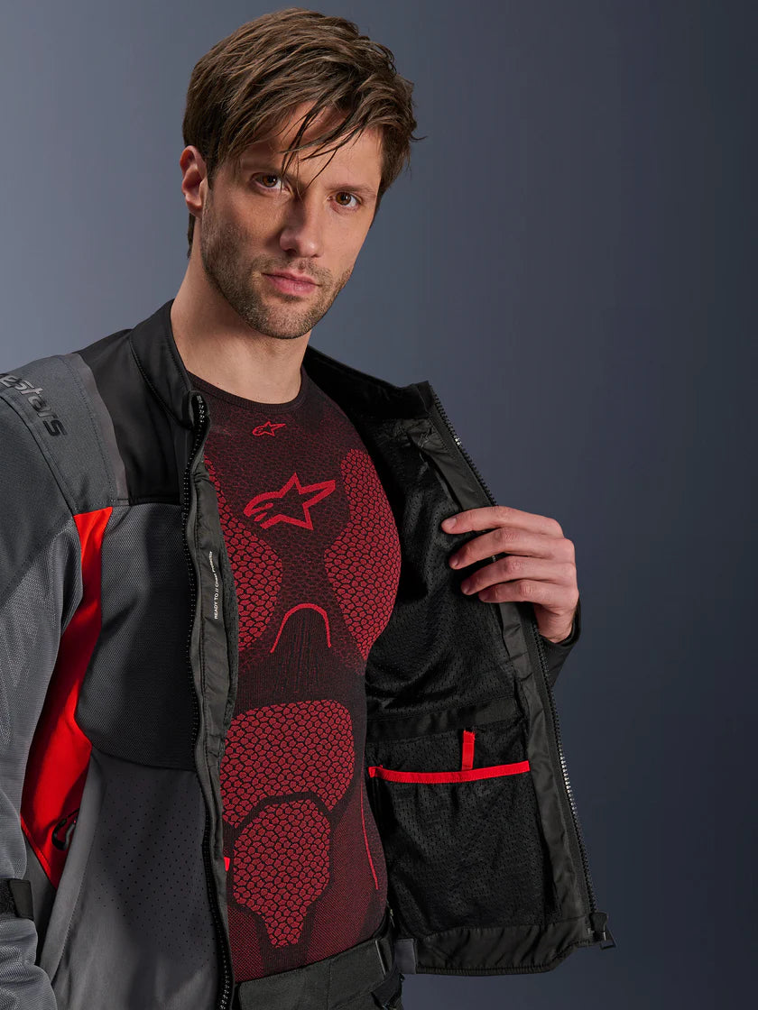 ALPINESTARS ST-2 AIR JACKET-DEEP GREY/DARK GREY/BRIGHT RED
