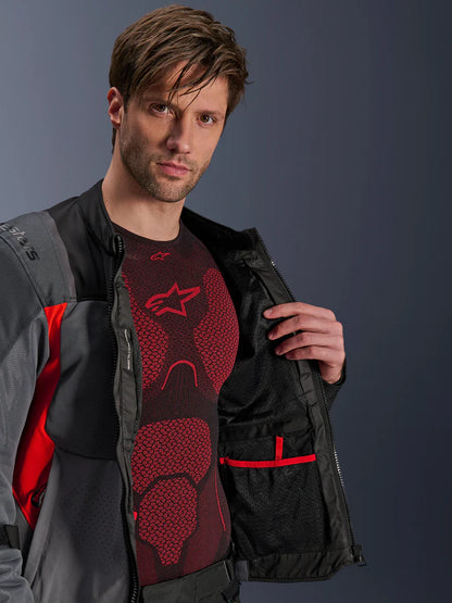 ALPINESTARS ST-2 AIR JACKET-DEEP GREY/DARK GREY/BRIGHT RED