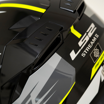 LS2 FF320 STREAM II METEOR BLACK YELLOW