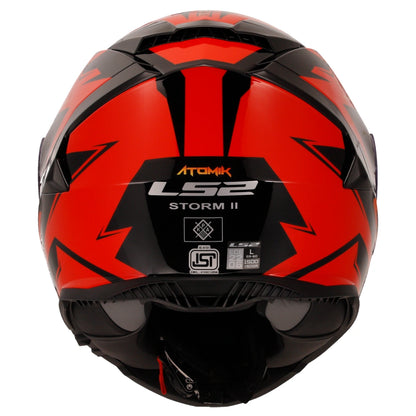 LS2 FF800 STORM II ATOMIK BLACK RED SHADOW